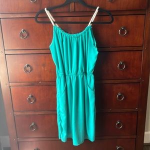 Turquoise A-line Dress